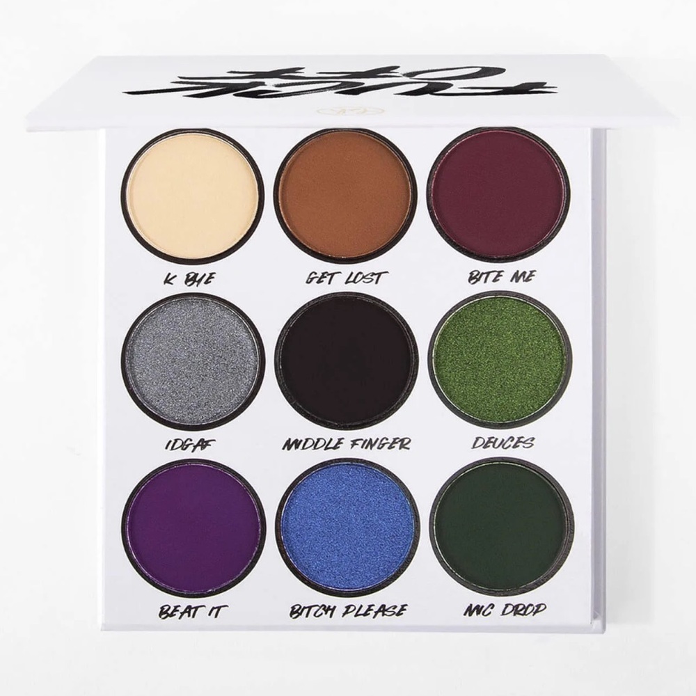 BH Cosmetics F Off 9 Color Eyeshadow Palette Matte Shimmer Multi Color Makeup